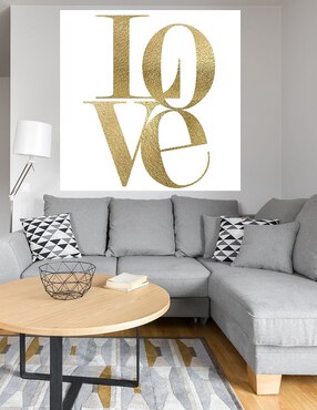 Cuadro decorativo Amor dorado técnica mixta Cuadros Jr Inspiración