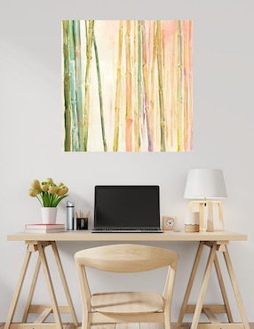 Cuadro decorativo Bambú II técnica mixta Cuadros Jr Primavera