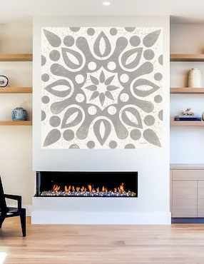 Cuadro decorativo Azulejo de Caravana de Invierno IV técnica mixta Cuadros Jr Símbolos