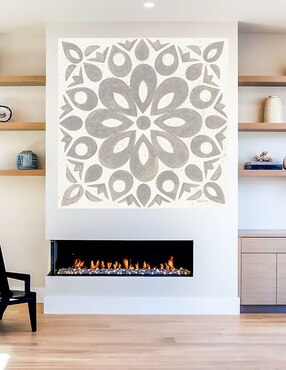 Cuadro decorativo Azulejo de Caravana de Invierno III técnica mixta Cuadros Jr Símbolos