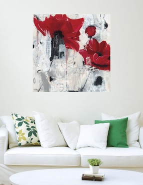 Cuadro decorativo Amor amapola técnica mixta Cuadros Jr Colores