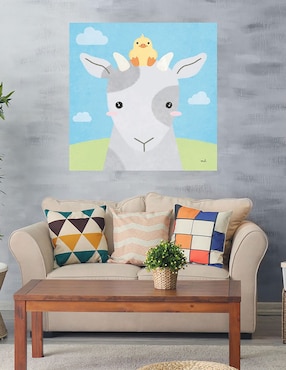 Cuadro decorativo Amigos de Granero IV técnica mixta Cuadros Jr Animales Domésticos