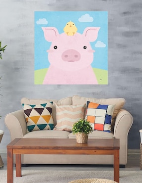 Cuadro decorativo Amigos de Granero II técnica mixta Cuadros Jr Animales Domésticos