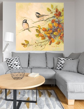Cuadro decorativo Aves de otoño I técnica mixta Cuadros Jr Aves Silvestres