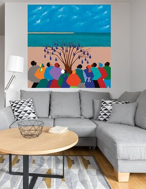 Cuadro decorativo Árbol de botella de Islas Gullah técnica mixta Cuadros Jr Playas