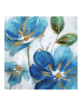Cuadro decorativo Azules florecientes II técnica mixta Cuadros Jr Primavera