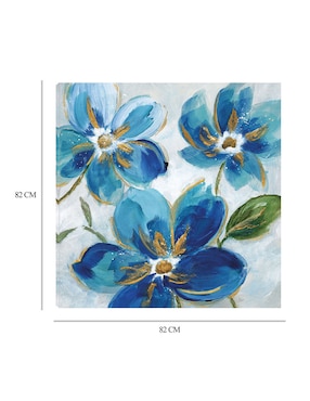 Cuadro decorativo Azules Florecientes I técnica mixta Cuadros Jr Primavera