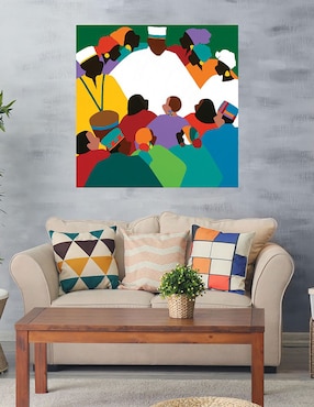 Cuadro decorativo Año de regreso a África técnica mixta Cuadros Jr Gente