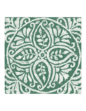 Cuadro decorativo Azulejo verdeo oscuro Amadora IV técnica mixta Cuadros Jr Formas
