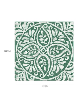 Cuadro decorativo Azulejo verdeo oscuro Amadora IV técnica mixta Cuadros Jr Formas