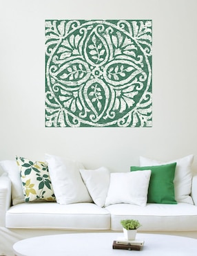 Cuadro decorativo Azulejo verdeo oscuro Amadora IV técnica mixta Cuadros Jr Formas