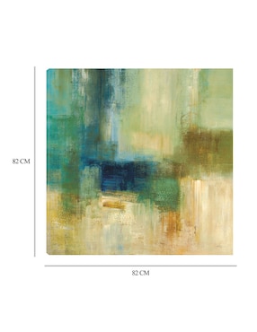Cuadro decorativo Abstracto verde técnica mixta Cuadros Jr Colores