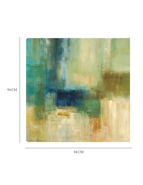 Cuadro decorativo Abstracto verde técnica mixta Cuadros Jr Colores