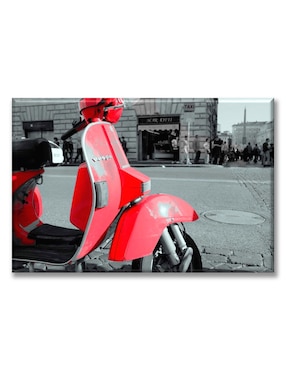 Cuadro Decorativo Industria Gráfica Ciento 23 Vespa Roja