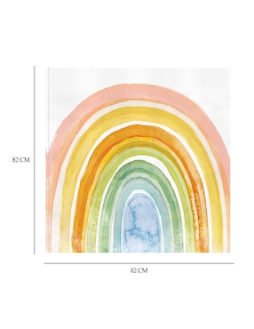 Cuadro decorativo Arcoiris acuarela técnica mixta Cuadros Jr Formas