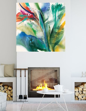 Cuadro decorativo Ave del paraíso técnica mixta Cuadros Jr Floración