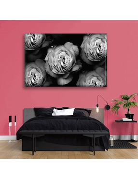 Cuadro decorativo Industria Grafica Ciento 23 Rosas en blanco y negro