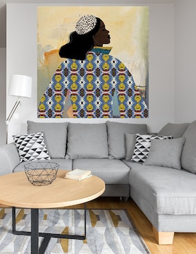 Cuadro decorativo Chicas con oro técnica mixta Cuadros Jr Gente