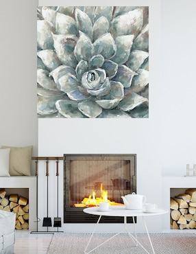 Cuadro decorativo Cactus Floreciendo técnica mixta Cuadros Jr Floración