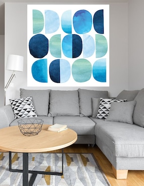 Cuadro decorativo Códigos azul técnica mixta Cuadros Jr Formas