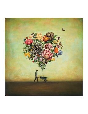Cuadro decorativo Botanica de el Gran Corazón técnica mixta Cuadros Jr Primavera