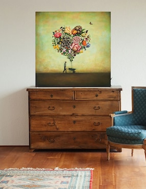 Cuadro decorativo Botanica de el Gran Corazón técnica mixta Cuadros Jr Primavera