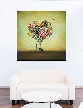 Cuadro decorativo Botanica de el Gran Corazón técnica mixta Cuadros Jr Primavera
