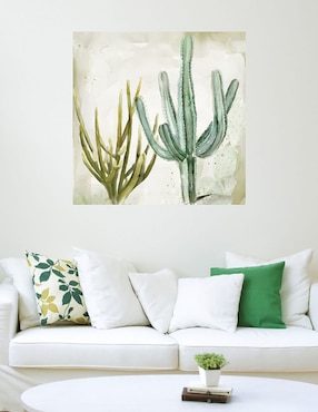 Cuadro decorativo Cactus en Acuarela II técnica mixta Cuadros Jr