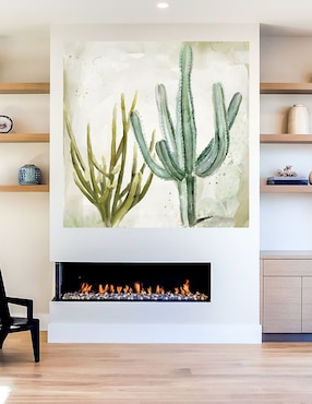 Cuadro decorativo Cactus en Acuarela II técnica mixta Cuadros Jr