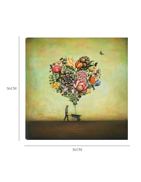 Cuadro decorativo Botanica de el Gran Corazón técnica mixta Cuadros Jr Primavera