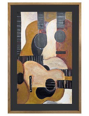 Pintura Guitar técnica acrílico Lune Art Gallery Musicales