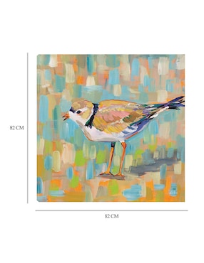 Cuadro decorativo Chorlito Costero IV técnica mixta Cuadros Jr Aves Silvestres