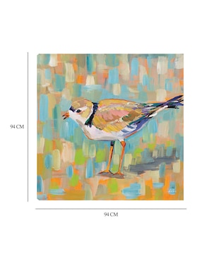 Cuadro decorativo Chorlito Costero IV técnica mixta Cuadros Jr Aves Silvestres