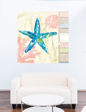 Cuadro decorativo Costa en Pastel III técnica mixta Cuadros Jr Animales Marinos