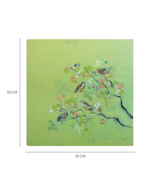 Cuadro decorativo Canto de Pájaro técnica mixta Cuadros Jr Aves Silvestres