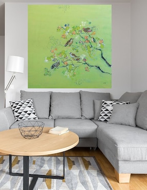 Cuadro decorativo Canto de Pájaro técnica mixta Cuadros Jr Aves Silvestres