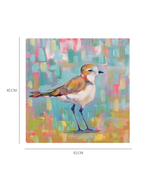 Cuadro decorativo Chorlito Costero III técnica mixta Cuadros Jr Aves Silvestres