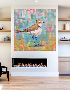 Cuadro decorativo Chorlito Costero III técnica mixta Cuadros Jr Aves Silvestres