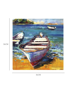 Cuadro decorativo Bote técnica mixta Cuadros Jr Playas