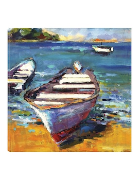 Cuadro decorativo Bote técnica mixta Cuadros Jr Playas
