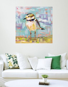 Cuadro decorativo Chorlito Costero II técnica mixta Cuadros Jr Aves Silvestres