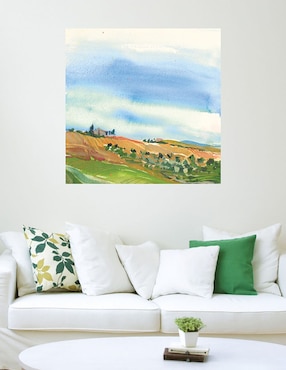 Cuadro decorativo Campos toscanos técnica mixta Cuadros Jr Primavera
