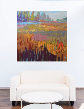 Cuadro decorativo Campo de color XXII técnica mixta Cuadros Jr Naturaleza