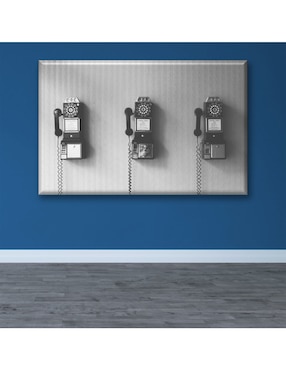 Cuadro decorativo Industria Grafica Ciento 23 Teléfono vintage de pared