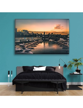 Cuadro decorativo Industria Grafica Ciento 23 Puerto al atardecer