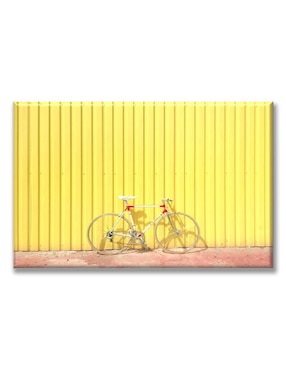 Cuadro Decorativo Industria Gráfica Ciento 23 Bicicleta Contra La Pared