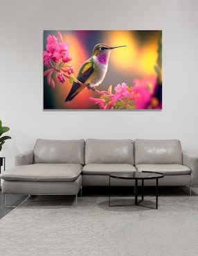 Litografía Un Toque Francés Colibri técnica acrílico