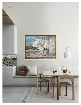 Pintura Conchas y flores técnica acrílico Lune Art Gallery Playa