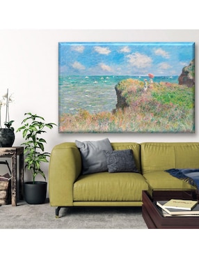 Cuadro decorativo Industria Grafica Ciento 23 Paseo por el acantilado by Claude Monet