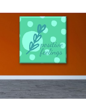 Cuadro decorativo Industria Grafica Ciento 23 Plantita tonos acqua